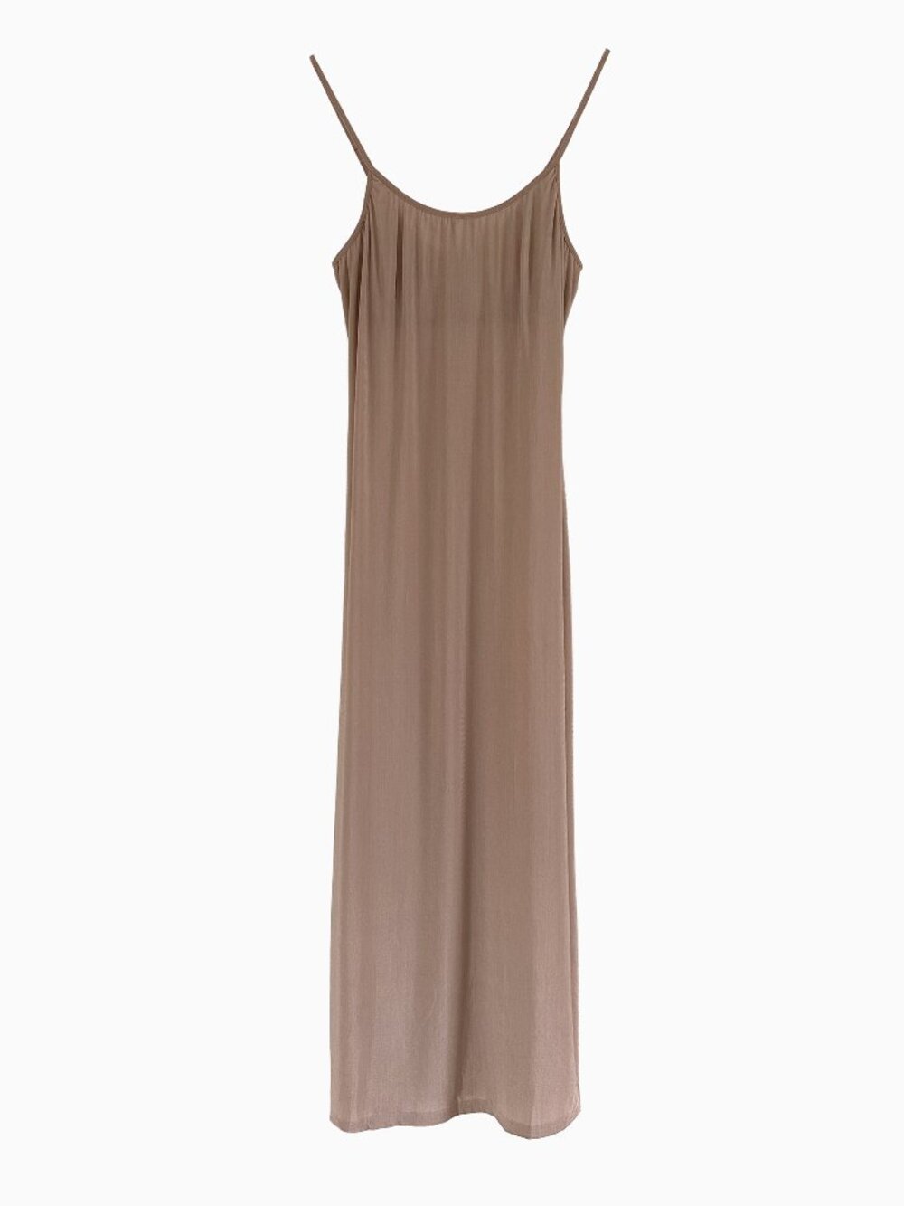 Vtg Olga Secret Shapers Long Slip Dress S Nude Hidden Bra Stretch 90s Minimalist